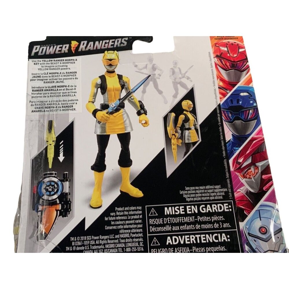 Sabans Power Rangers Beast Morphers Yellow Ranger Action Figure With Accessories - Picture 6 of 8